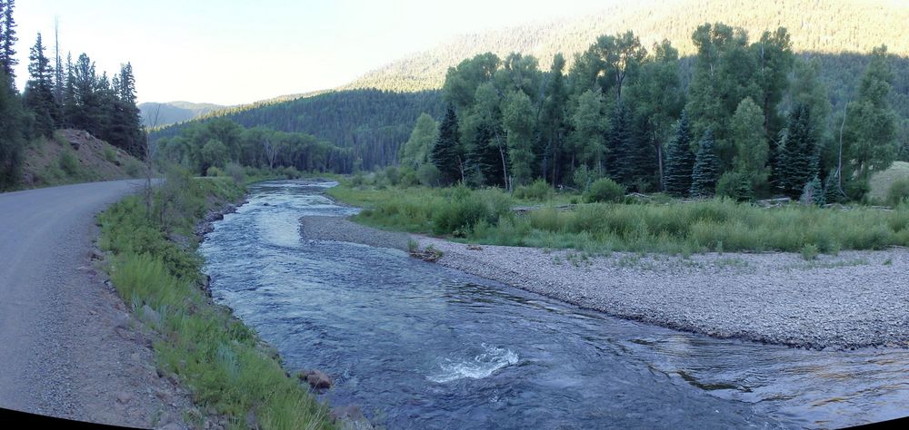 GDMBR: Riding south on NF-250 along the Conejos River.